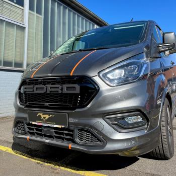 Ford Kühlergrill in Raptor Optik FORD Schriftzug für Transit und Tourneo Custom ab 02/18